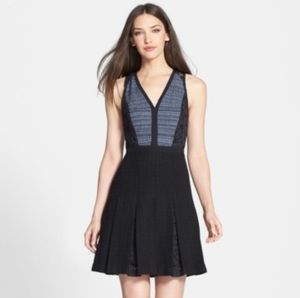 Rebecca Taylor Tweed and Lace A-line Dress 10
